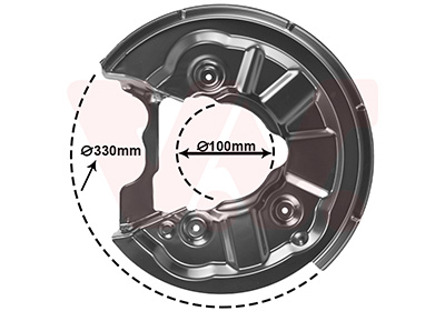 Dekplaat, remschijf Van Wezel 4946373