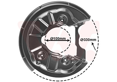 Dekplaat, remschijf Van Wezel 4946374