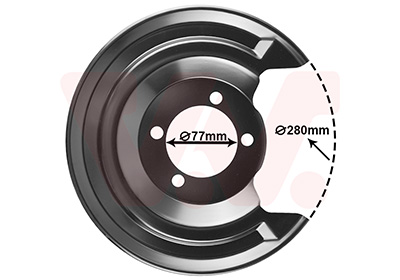 Dekplaat, remschijf Van Wezel 5407374