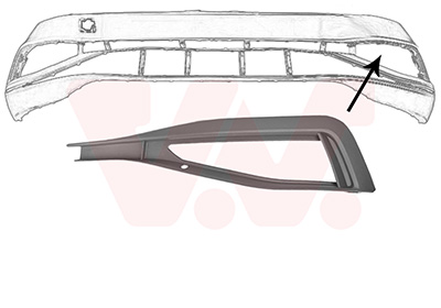Ventilatiegrille, bumper Van Wezel 5749595