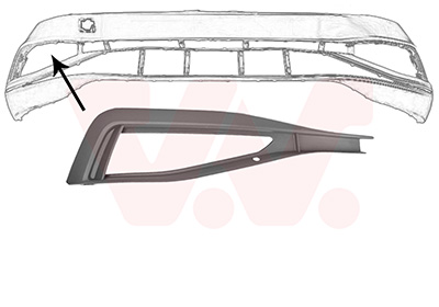 Ventilatiegrille, bumper Van Wezel 5749596