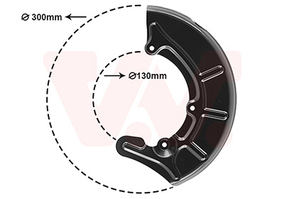 Dekplaat, remschijf Van Wezel 5880374