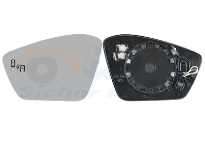 Buitenspiegelglas Van Wezel 7638835