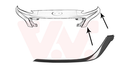Sier- / beschermingspaneel, bumper Van Wezel 8150585