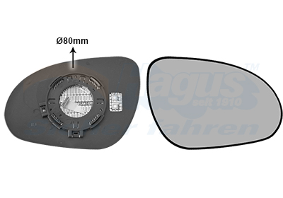 Buitenspiegelglas Van Wezel 8207836