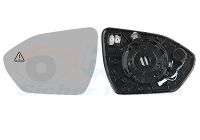 Buitenspiegelglas Van Wezel 8296835