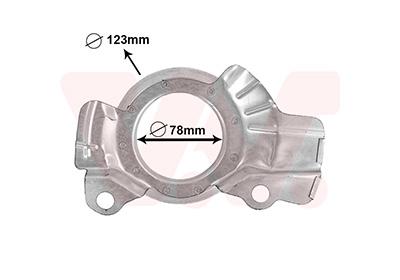 Dekplaat, remschijf Van Wezel 8314371