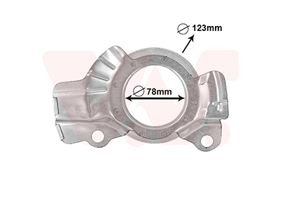 Dekplaat, remschijf Van Wezel 8314372