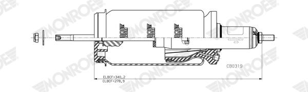 Demper, cabine-ophanging Monroe CB0319