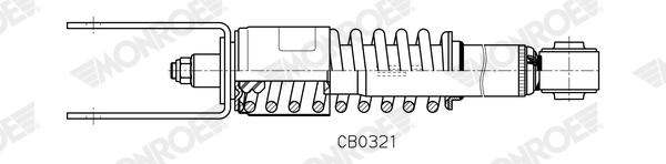Demper, cabine-ophanging Monroe CB0321