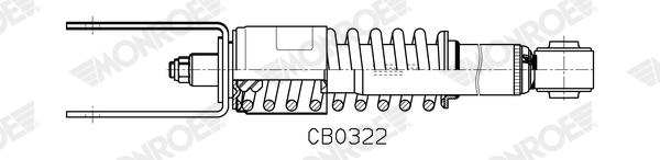 Demper, cabine-ophanging Monroe CB0322