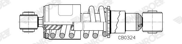 Demper, cabine-ophanging Monroe CB0324
