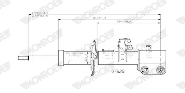 Schokdemper Monroe G7929