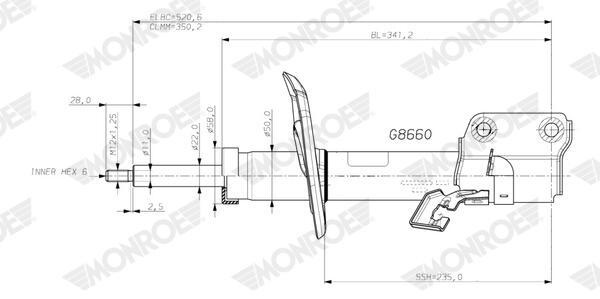 Schokdemper Monroe G8660