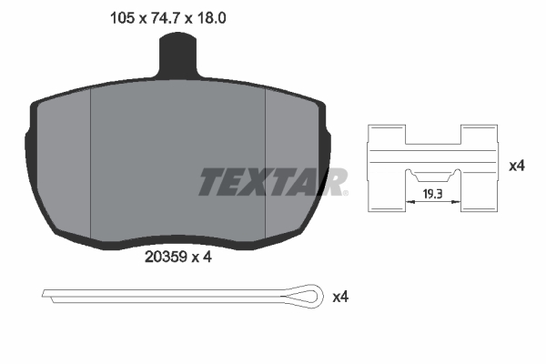 Remblokset Textar 2035908