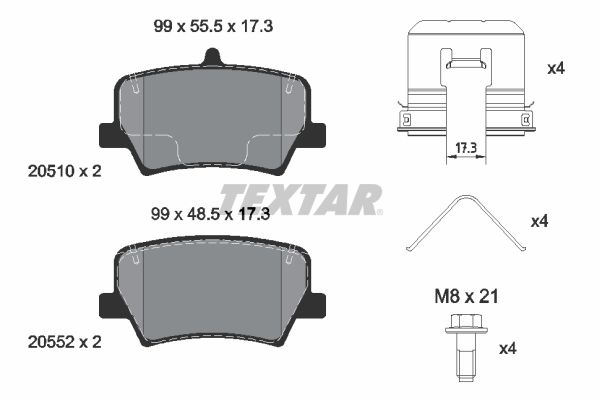 Remblokset Textar 2051001