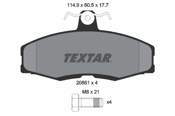 Remblokset Textar 2086105