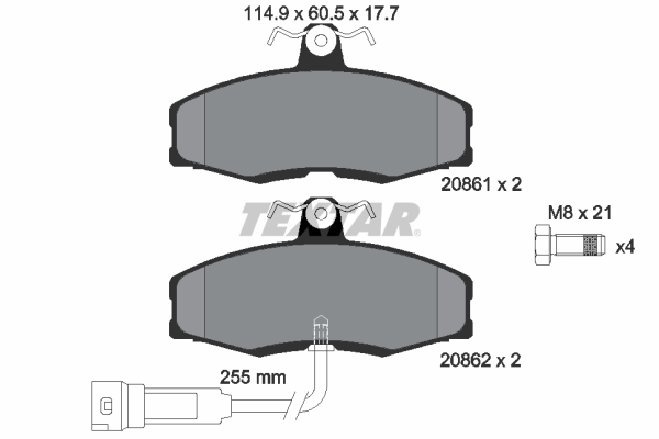 Remblokset Textar 2086109