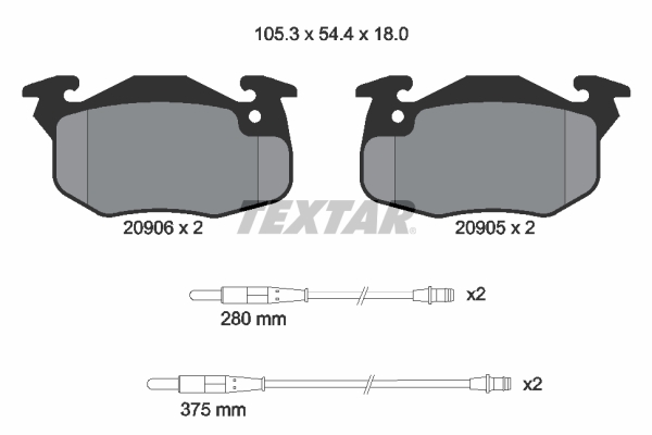 Remblokset Textar 2090604