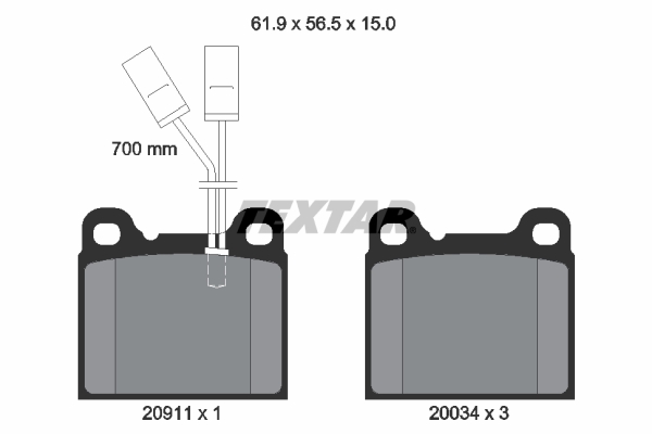 Remblokset Textar 2091101