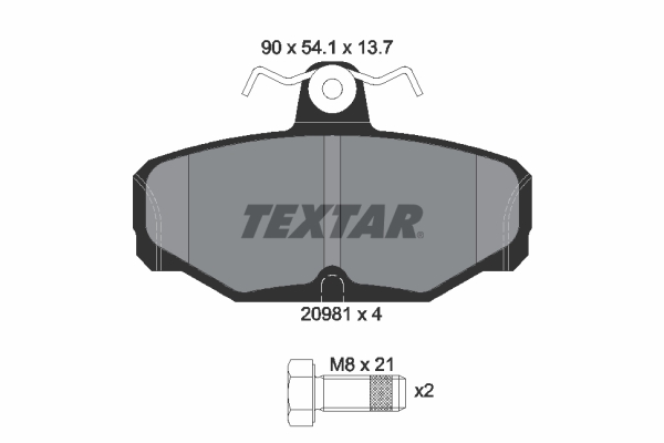 Remblokset Textar 2098101