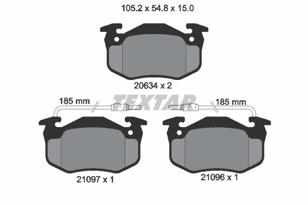 Remblokset Textar 2109601