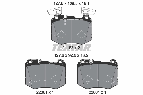 Remblokset Textar 2115203