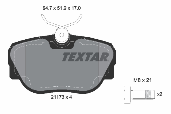 Remblokset Textar 2117302