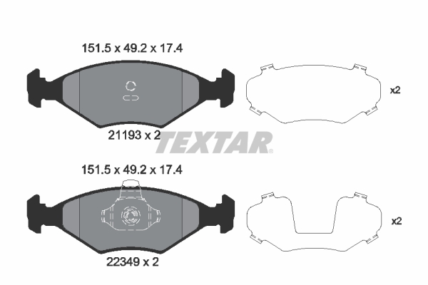 Remblokset Textar 2119303