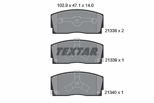 Remblokset Textar 2133801