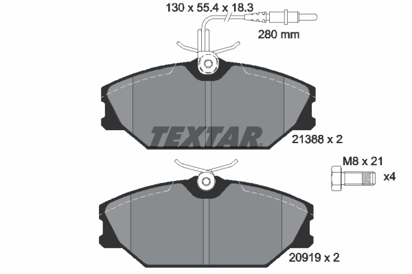 Remblokset Textar 2138802