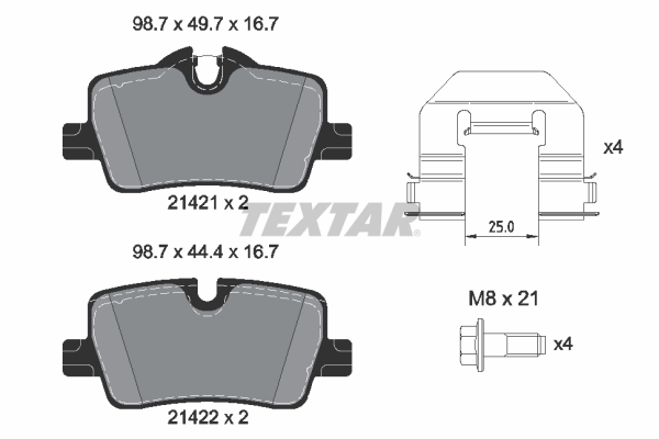 Remblokset Textar 2142101