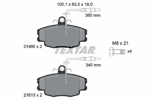 Remblokset Textar 2146002