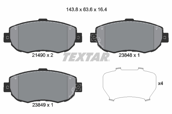 Remblokset Textar 2149001