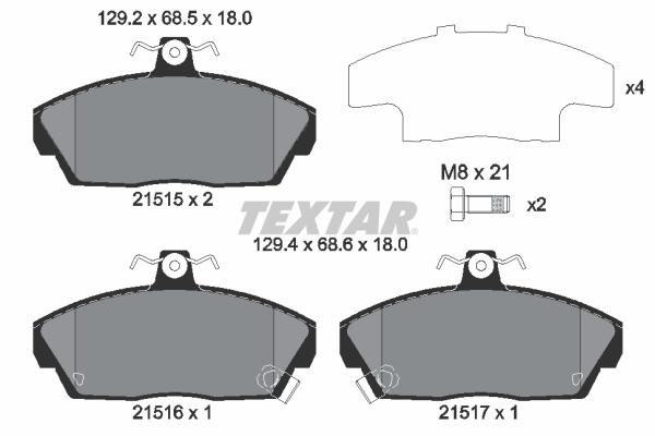 Remblokset Textar 2151503