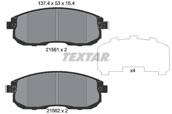 Remblokset Textar 2156203