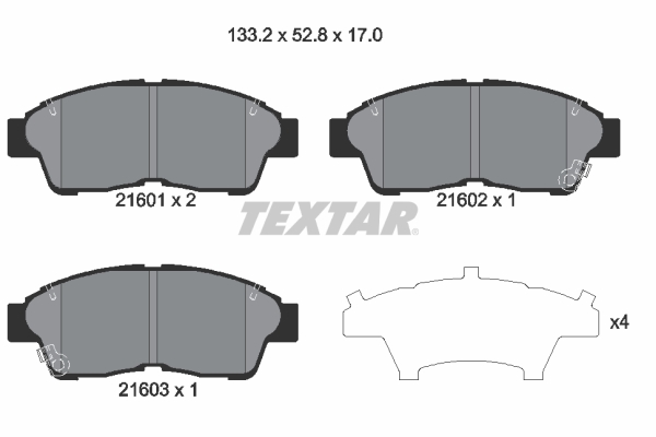 Remblokset Textar 2160101