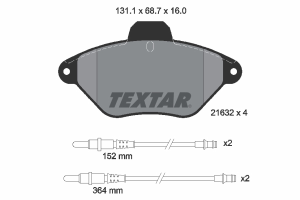 Remblokset Textar 2163201