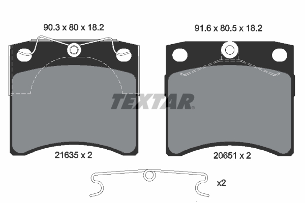 Remblokset Textar 2163501