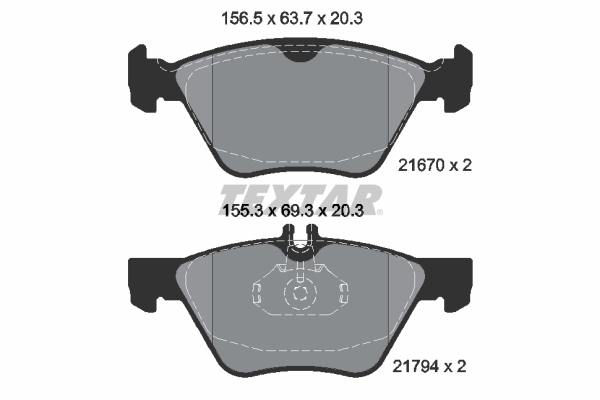 Remblokset Textar 2167001