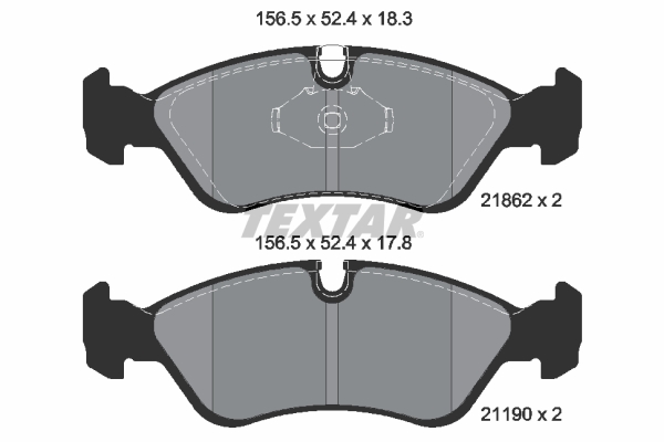 Remblokset Textar 2186201