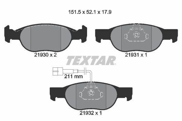 Remblokset Textar 2193002