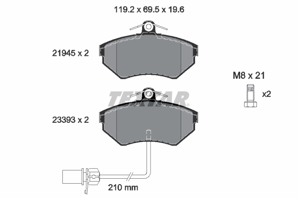 Remblokset Textar 2194504