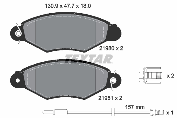 Remblokset Textar 2198003