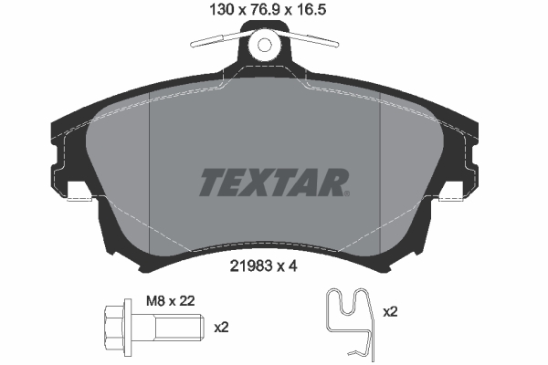 Remblokset Textar 2198304