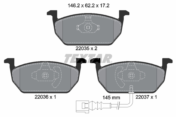 Remblokset Textar 2203501