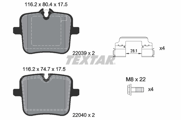 Remblokset Textar 2203901