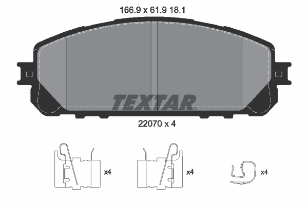 Remblokset Textar 2207001