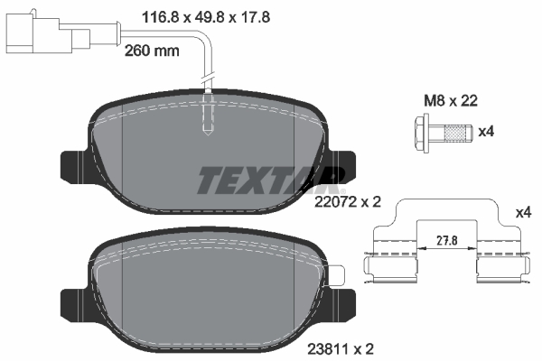 Remblokset Textar 2207201