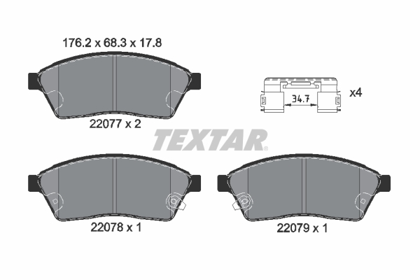 Remblokset Textar 2207701